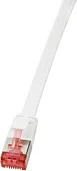 Kabllo rrjeti LogiLink CF2051S, Cat6A, 2 m, U/FTP, e sheshtë, e bardhë