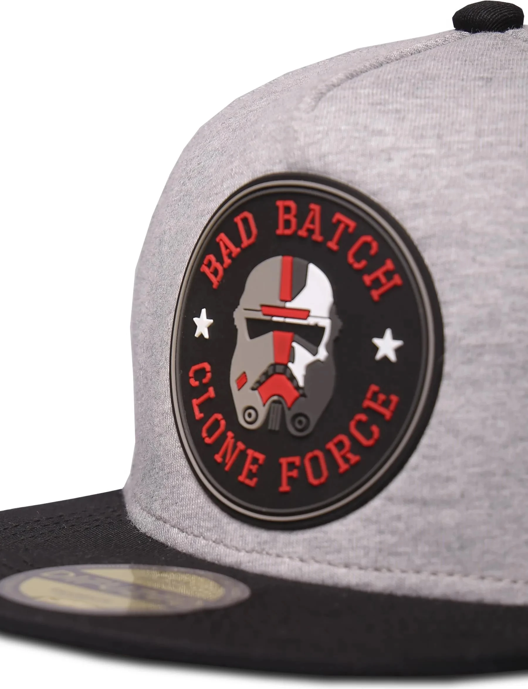 Kapele snapback Difuzed Star Wars: The Bad Batch Hunter, e rregullueshme, patch gome, gri e çelët