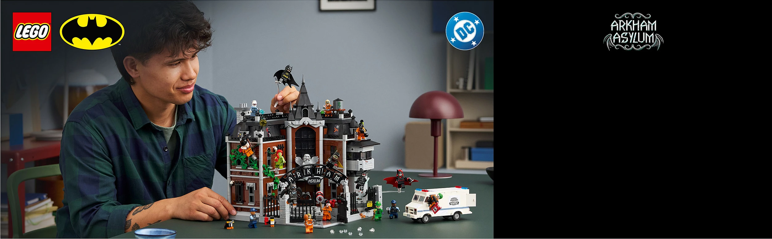 Set ndërtimi LEGO DC 76300 Batman Arkham Asylum, 2953 copë, shumëngjyrësh