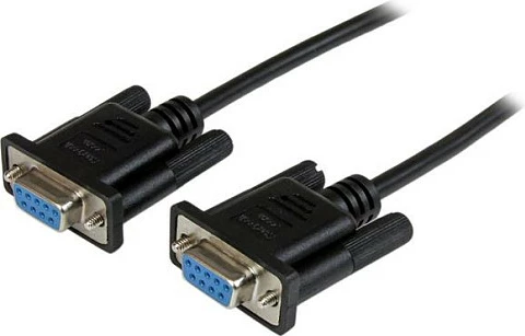 Kabllo seriale StarTech SCNM9FF2MBK, RS232 Null Modem, DB9 F/F, 2 m, e zezë