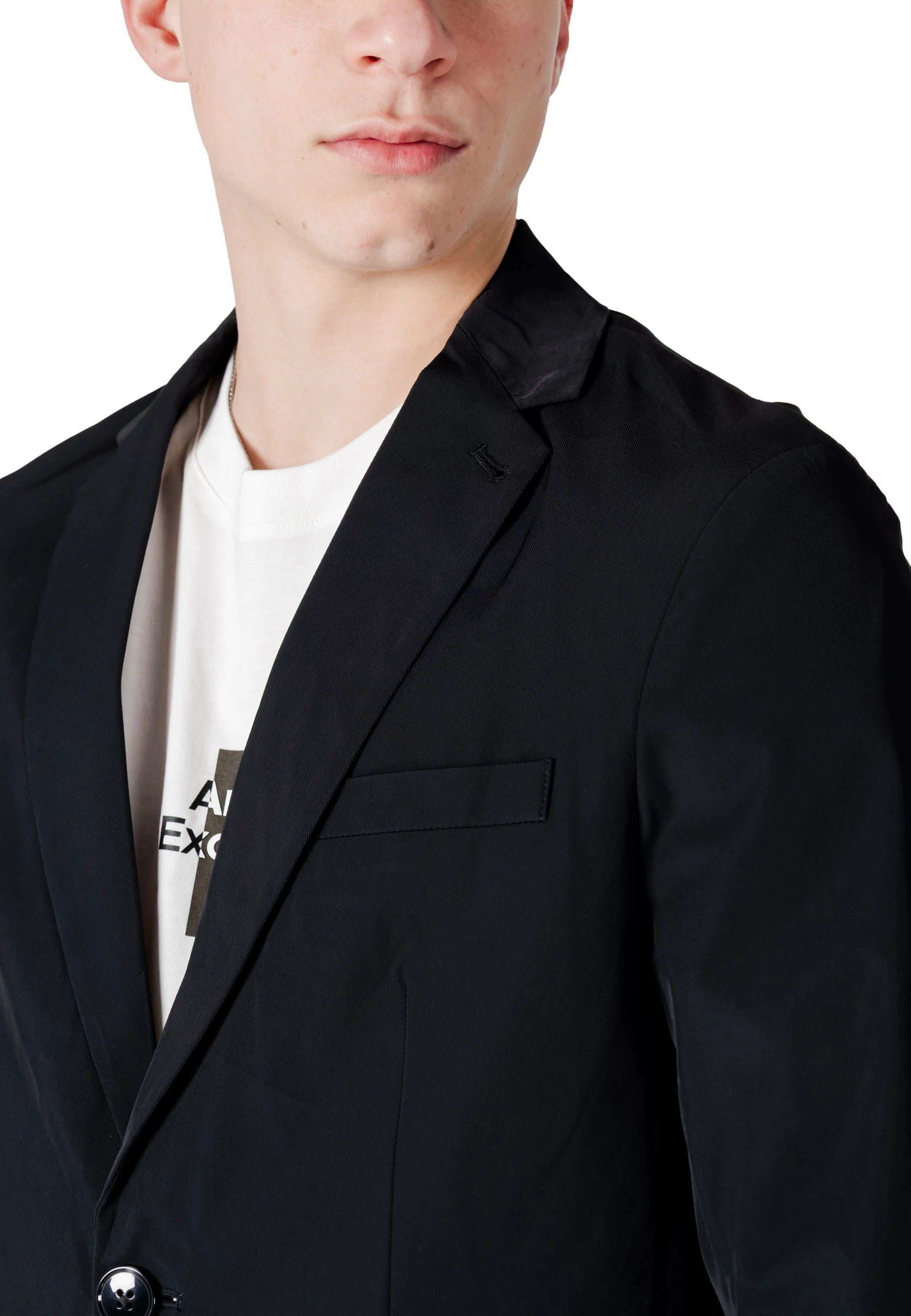 Blazer për meshkuj Armani Exchange 8NZG49 ZNYZZ, i zi [Madhësia: 40]
