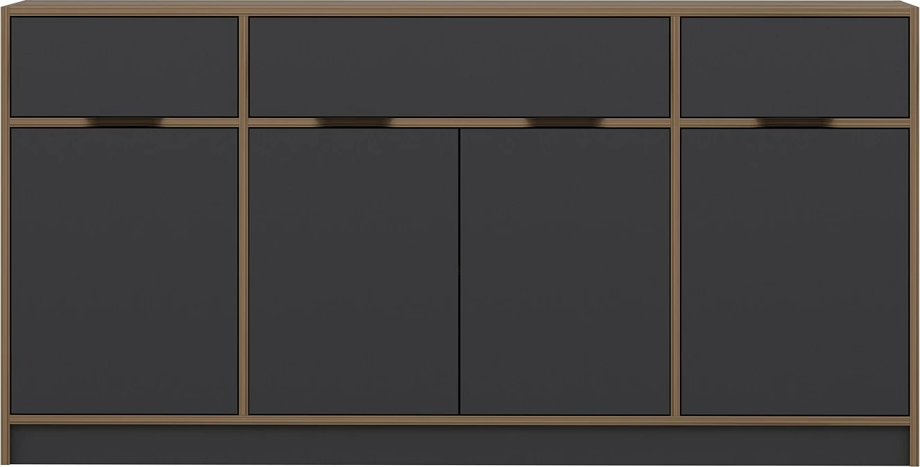 Konsol Skye Decor, Elina, ngjyrë arrë dhe antracit, 180x90x45cm