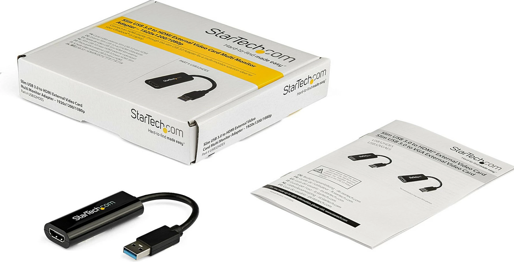 Adapter USB 3.0 në HDMI StarTech USB32HDES, 1080p/1920x1200, i zi
