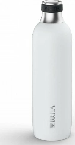 Shishe për karbonator Brita SodaTrio 1 L, çelik inox, e bardhë