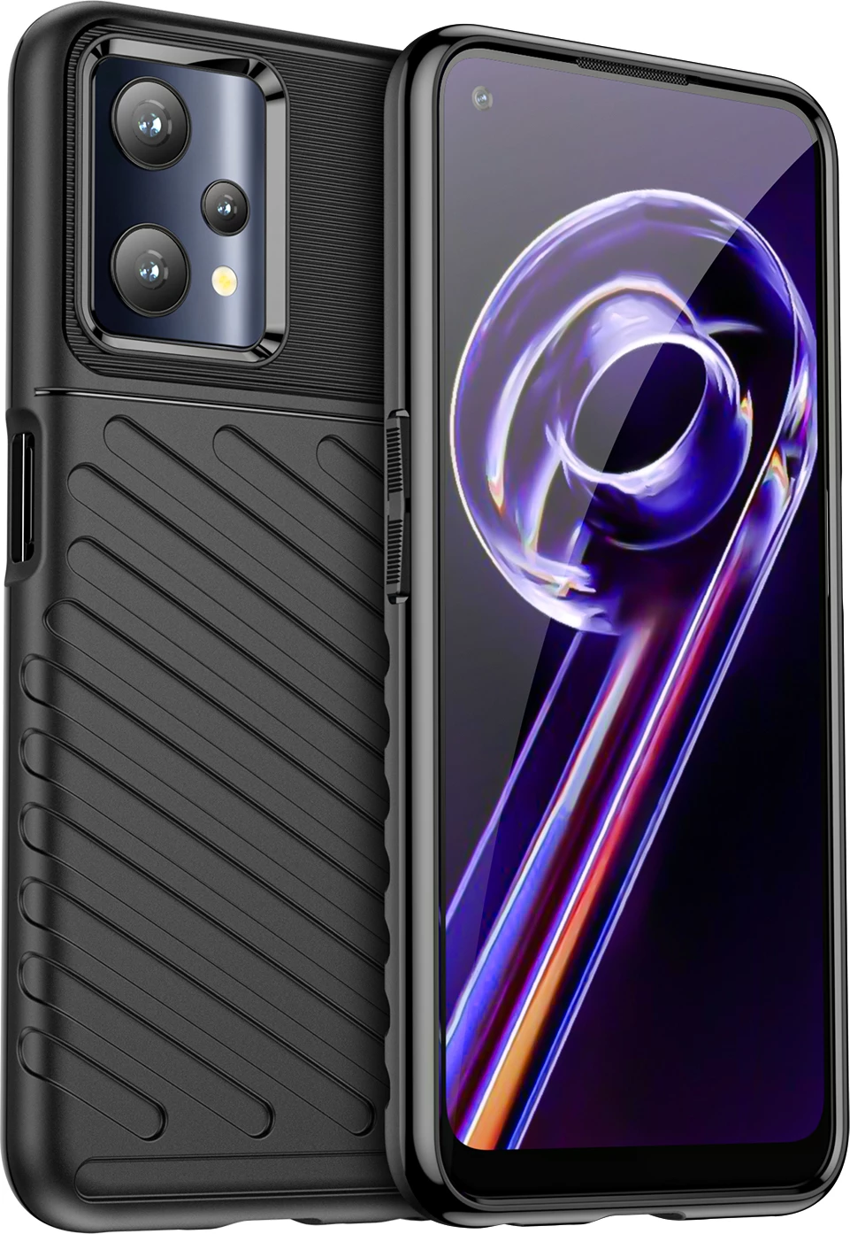 Mbështjellës Hurtel Thunder Case për Realme 9 Pro, i zi