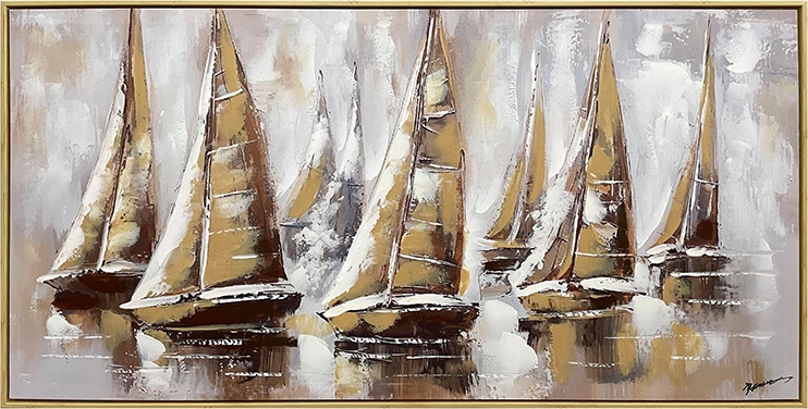 Pikturë në kanavacë Yelkan me kornizë, 120x3.5x60cm