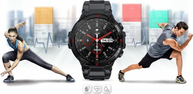 Smartwatch Gravity për të gjithë, e zezë