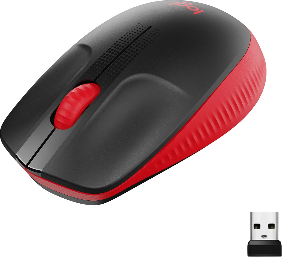 Maus Logitech M190, Wireless, 1000 DPI, i zi, i kuq