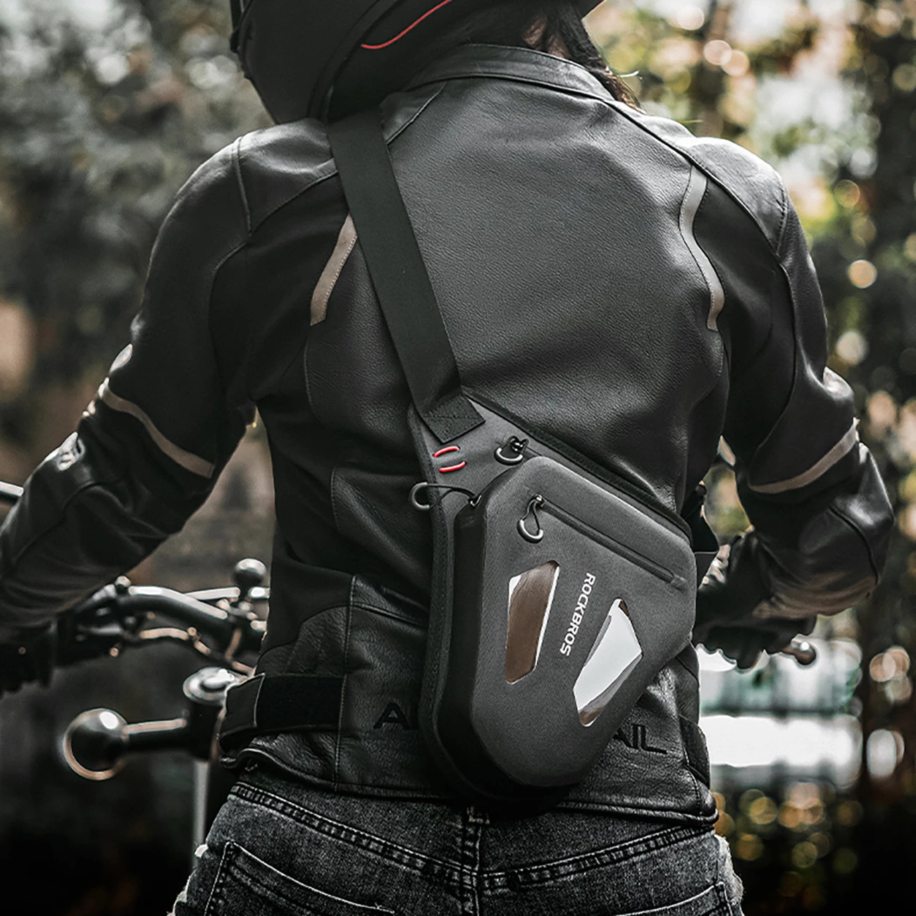 Çantë kofshe/bele Rockbros 3017001801, 1L, TPU, e zezë