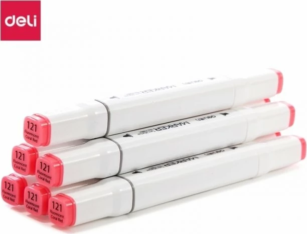 DELI SKETCH MARKER ME COPE FLUORESCENT CORAL RED