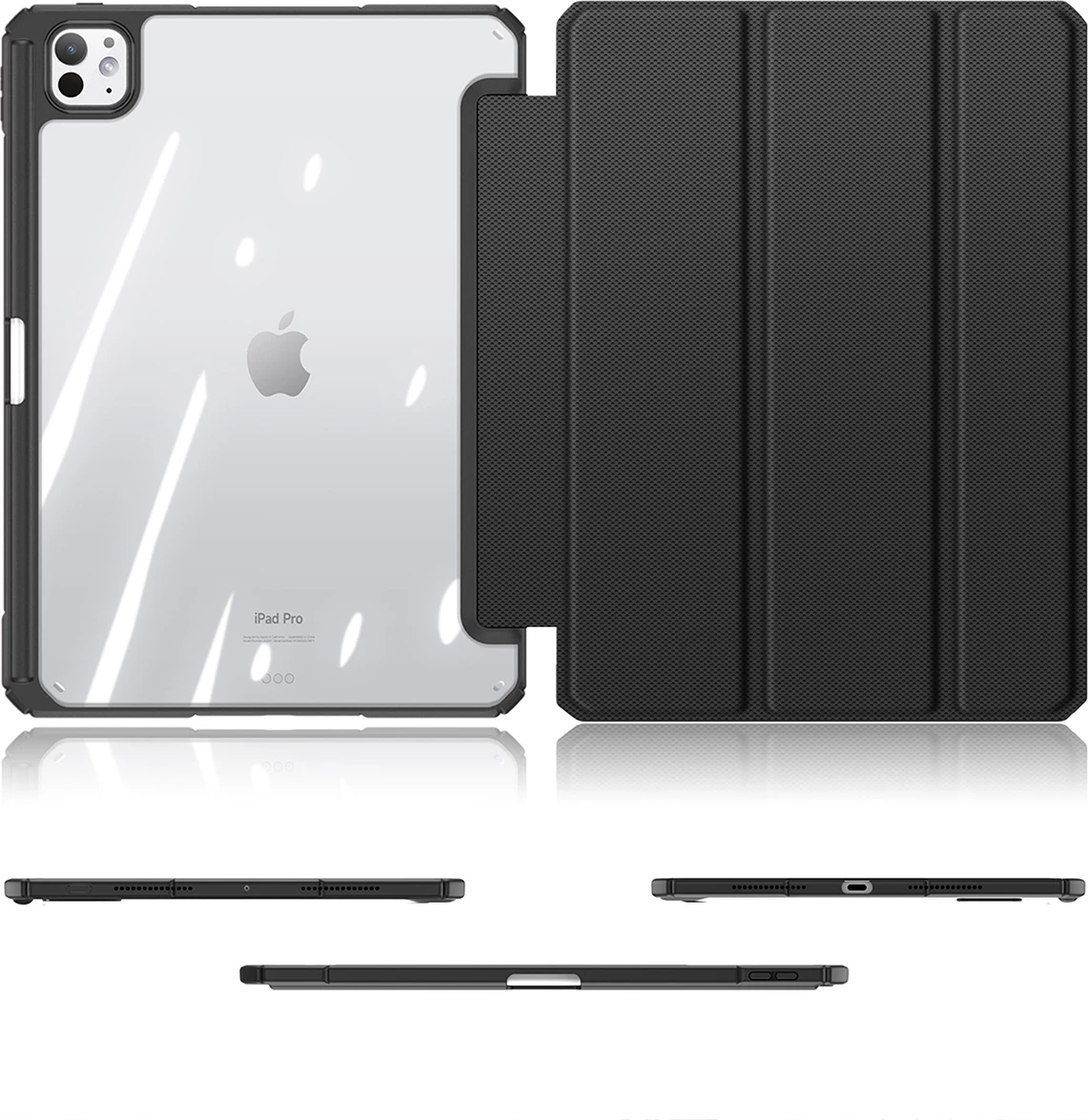 Mbështjellës Dux Ducis Toby për iPad Pro 11" (2024), me qëndrim, i zi