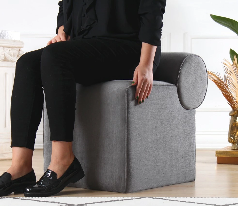 Puf Atelier del Sofa, Linburg, ngjyrë gri