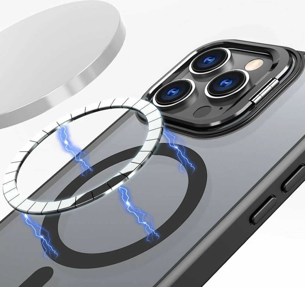 Mbështjellës Tech-Protect MagStand për iPhone 15 Pro, MagSafe, i zi