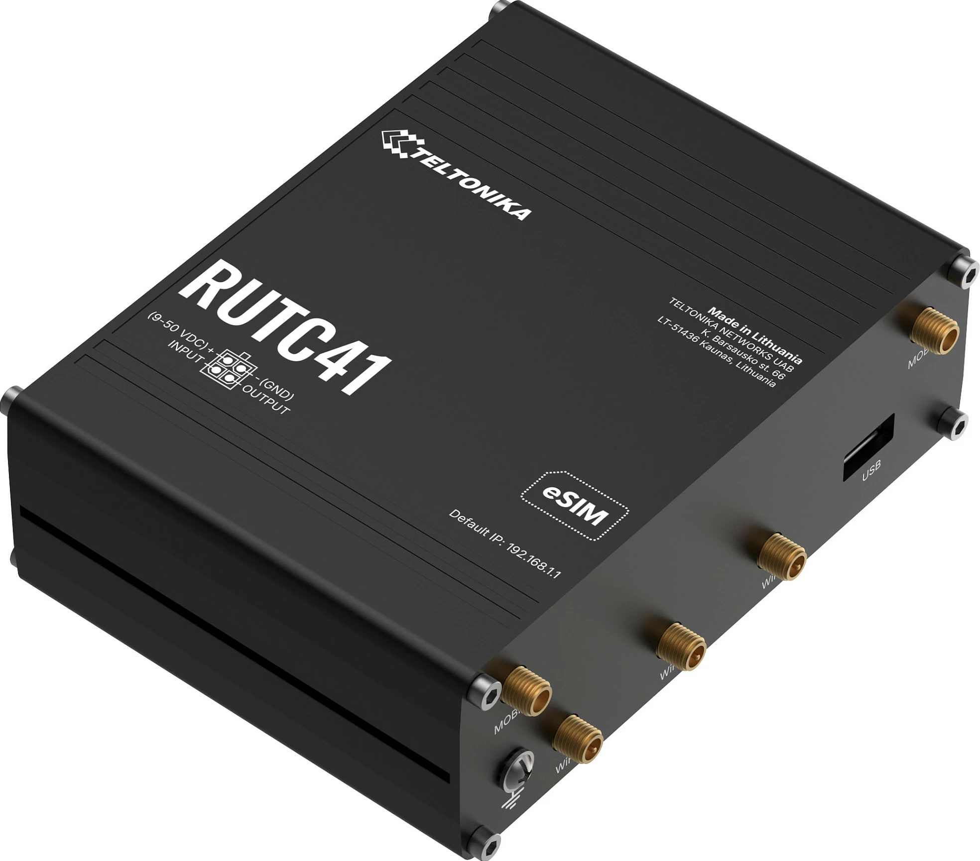 Router industrial Teltonika RUTC41, 5G, Wi‑Fi dual-band, 5x Gigabit LAN, Dual SIM, i zi