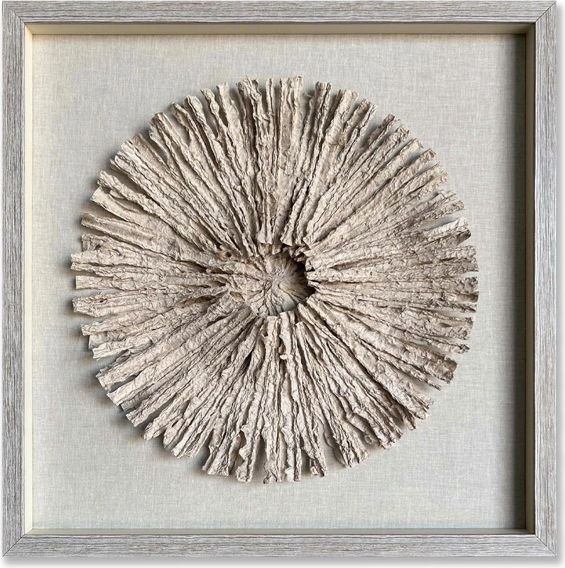 Dekor pikture PURE EARTH, letër, xham, bezhë-natyrale, 60x60x4cm