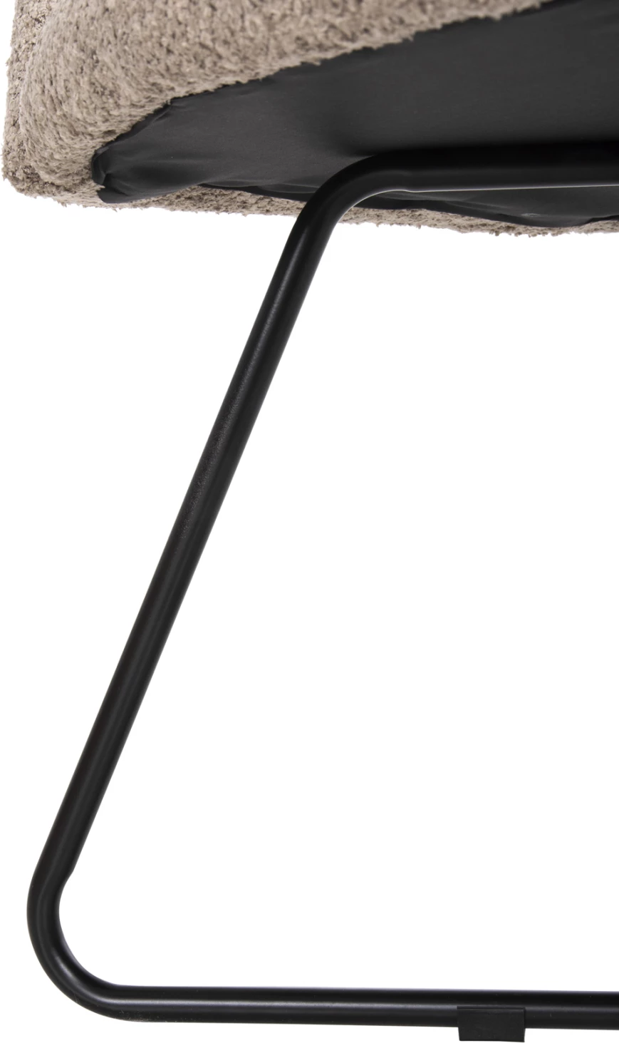 Karrige HARNIS FH9603.08, ngjyrë bezhë, bazë metalike e zezë, 59.5x64x77 cm