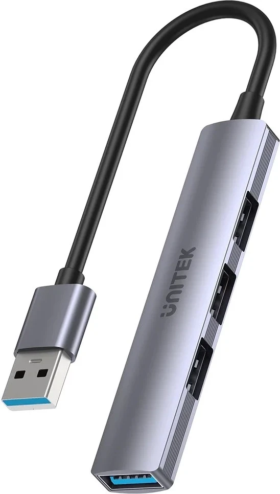 HUB Unitek H1208A USB-A / 3x USB-A 2.0, USB-A 3.0, Gri