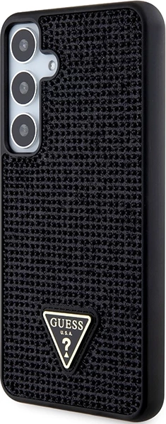 Mbështjellës Guess Rhinestone Triangle për Samsung Galaxy S24+, i zi