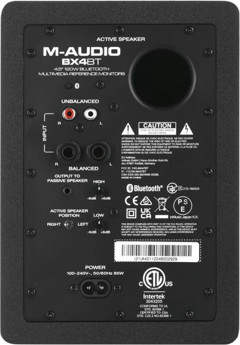 Monitorë Bluetooth M-AUDIO BX4, të zinj, palë