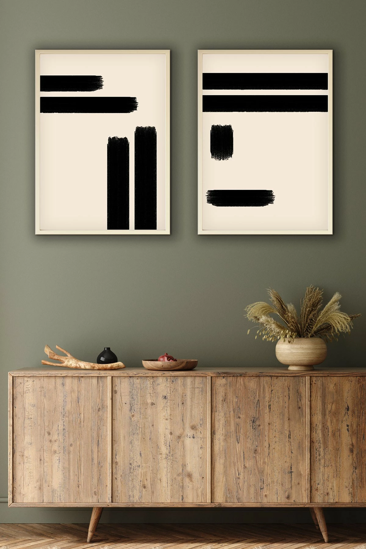 Pikturë dekorative me kornizë MDF (2 copë), Wallity, Huhu200, 20x30cm