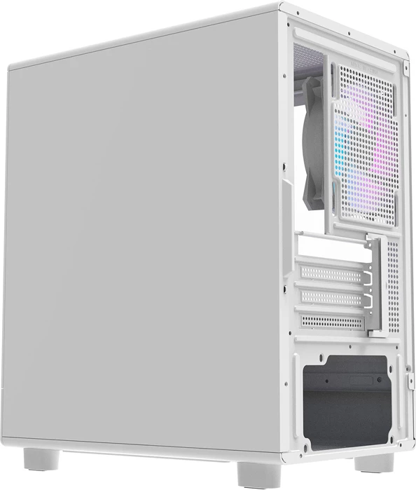 Kasë DarkFlash DB330M v2, me 3 fanë, e bardhë