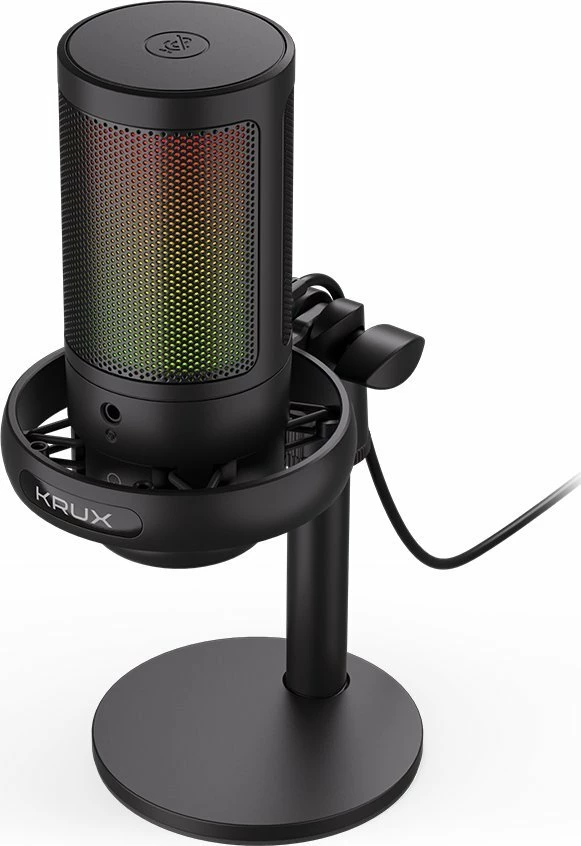 Mikrofon Krux Epic 1000S KRXC007, kondensator cardioid, RGB, USB-C/3.5 mm, i zi