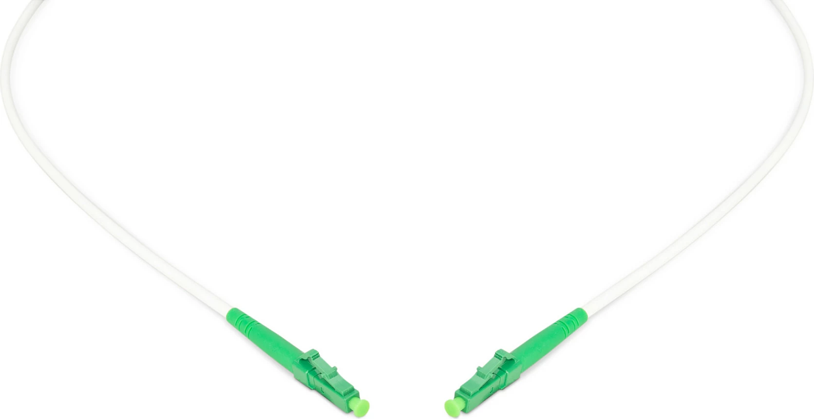Kabllo optike Digitus LWL Patchkabel LC/APC 1m singlemode, e bardhë/gjelbër