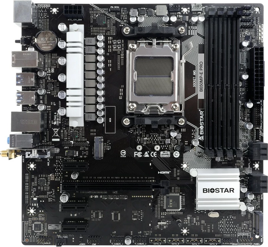 Pllakë amë Biostar B650MP-E PRO, AMD, Socket AM5, DDR5-SDRAM, 128 GB