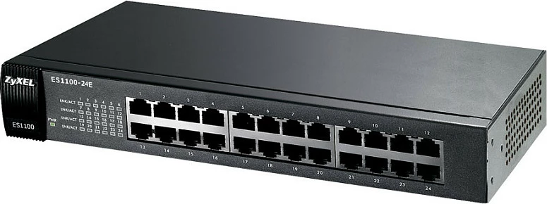 Switch Zyxel ES1100-24E, 24x Fast Ethernet, Unmanaged, i zi