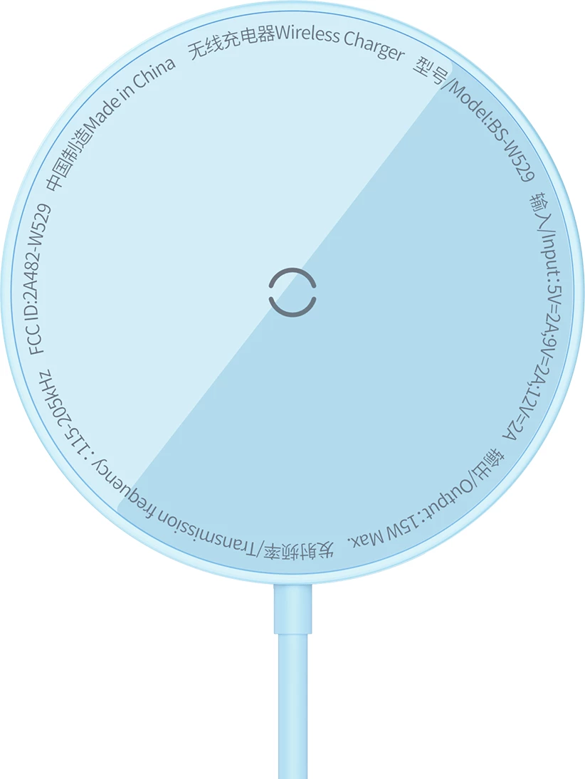 Karikues wireless Baseus Simple Mini3, MagSafe Qi, 15W, Blu