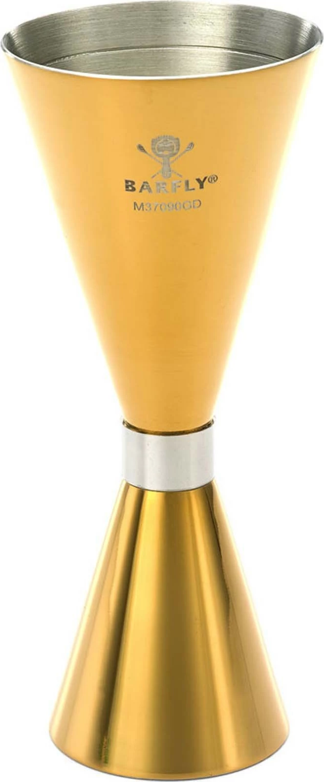 Jigger matës pije, BarFly, Slim Style, 2 oz, brez inox, i veshur me ar, ari