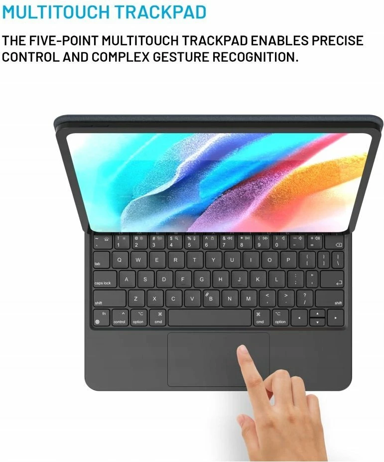 Mbështjellës me tastierë FIXED Typee për Apple iPad Pro 11\" M4 (2024), Bluetooth, me trackpad, USB-C, i zi