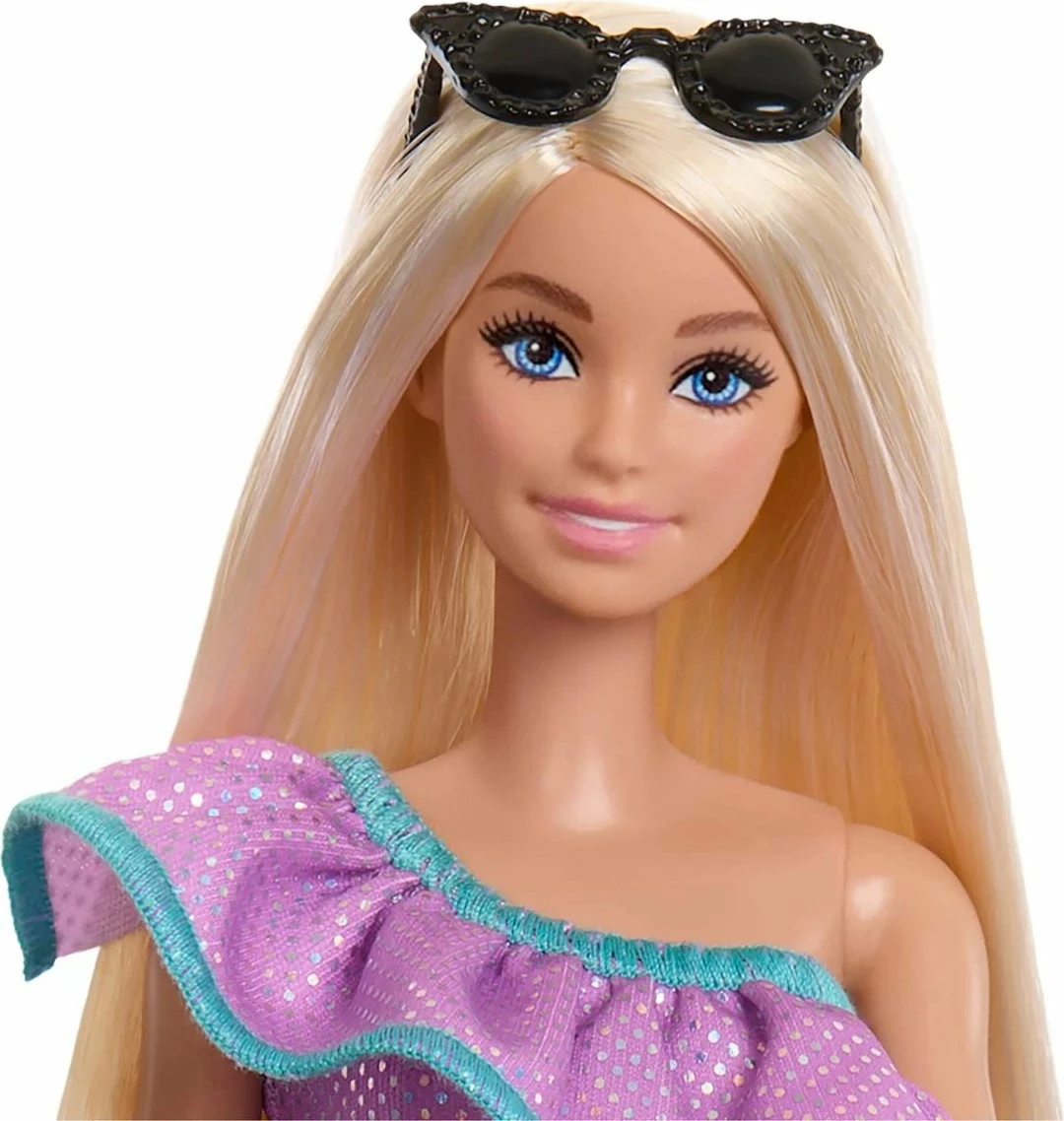 Kukull Barbie Mattel HYT61 me sete veshjesh dhe aksesorë, vjollcë