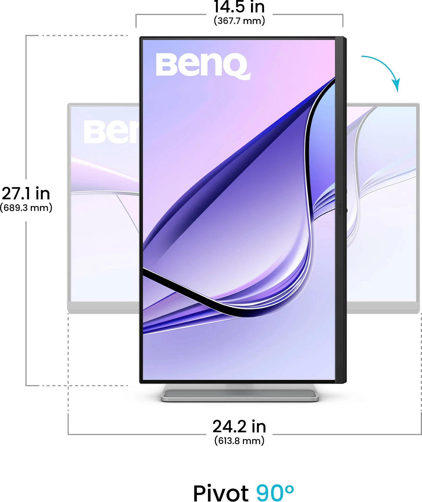 Monitor BenQ MA270UP, 27", 4K UHD, HDR, USB-C me Power Delivery, i bardhë
