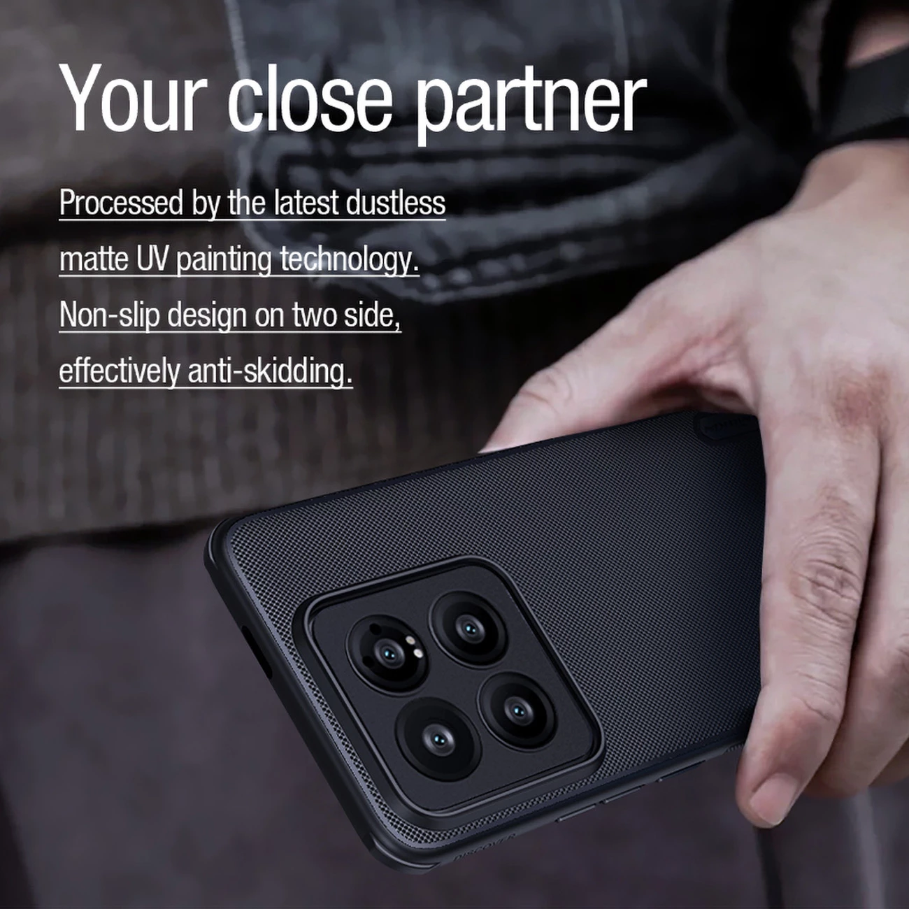 Mbështjellës Nillkin Super Frosted Shield Pro Magnetic për Xiaomi 14 Pro, i zi