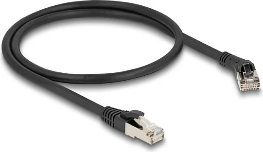 Kabllo rrjeti DeLOCK RJ45 Cat8.1, 0.5m, 40Gbps, S/FTP, 45° e kënduar, e zezë