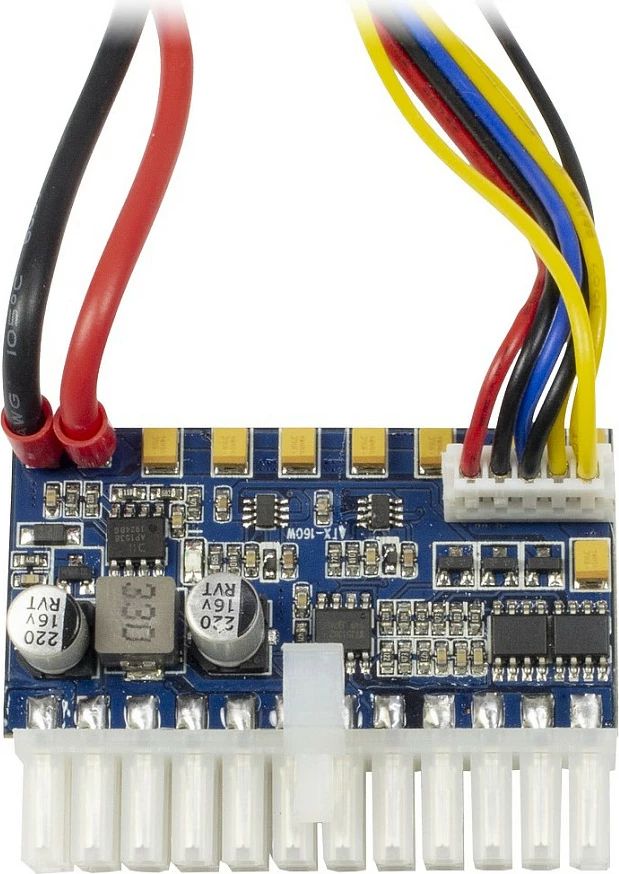 Kabllo rryme Inter-Tech DC Jack në ATX 20-pin, EPS 4+4, SATA, Molex, 12V 160W, e zezë