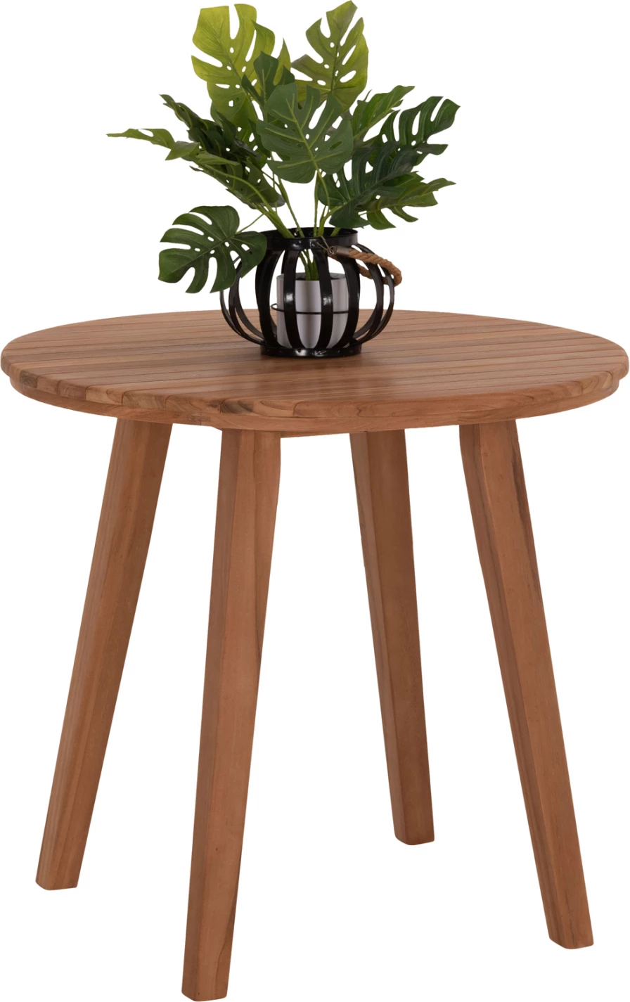 Tavolinë e rrumbullakët për ngrënie DANTE, dru tik, FH6379, 80x75cm