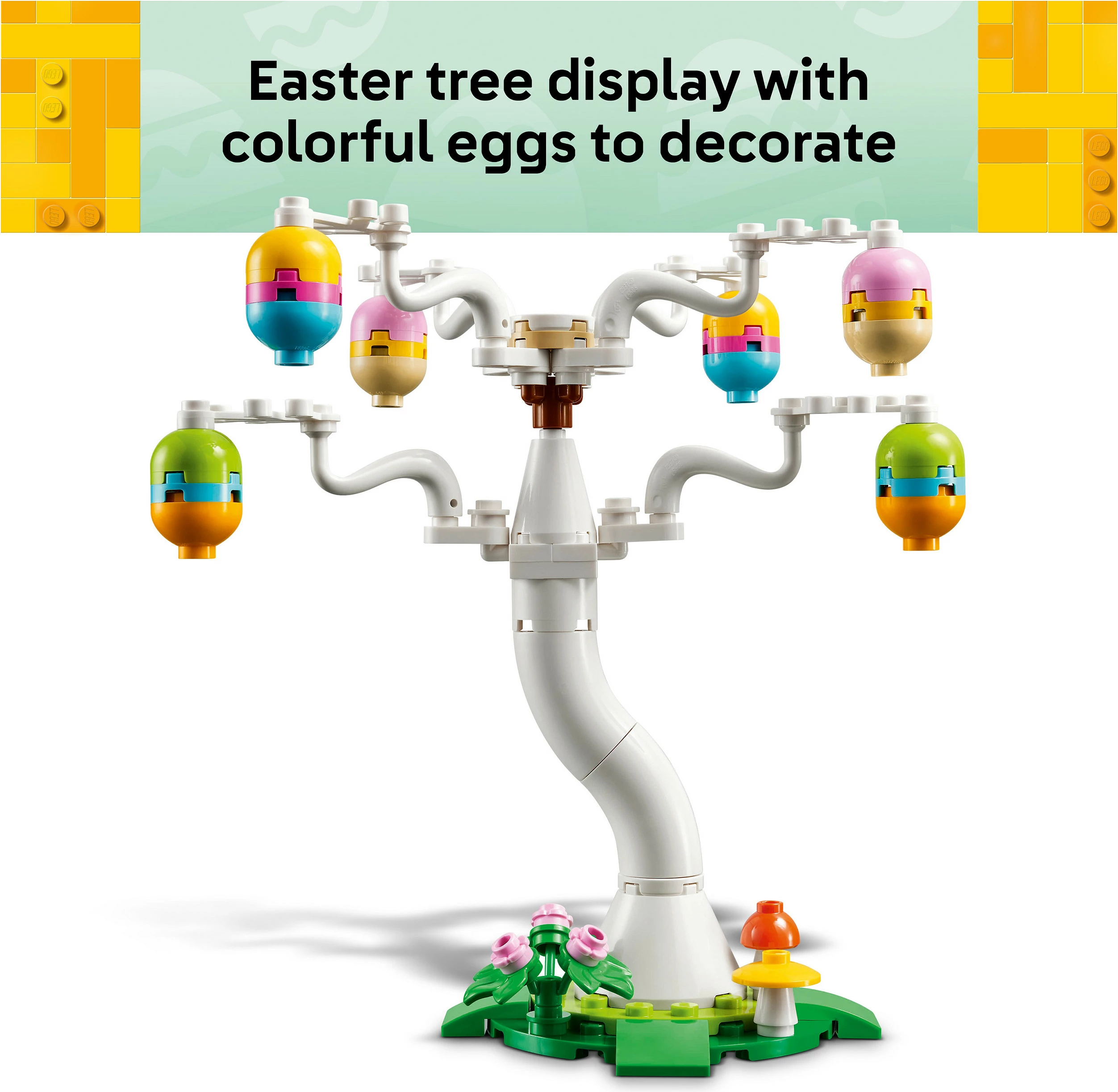 Set ndërtimi LEGO Iconic 40808 Easter Bunny and Chick Egg Hunt, 140 pjesë, 8+, multikolor