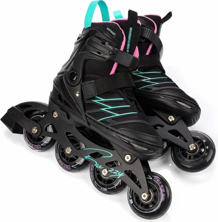 Rollera Meteor Buzzy M 34-38, zi/rozë/mente [Madhësia: Standarde]