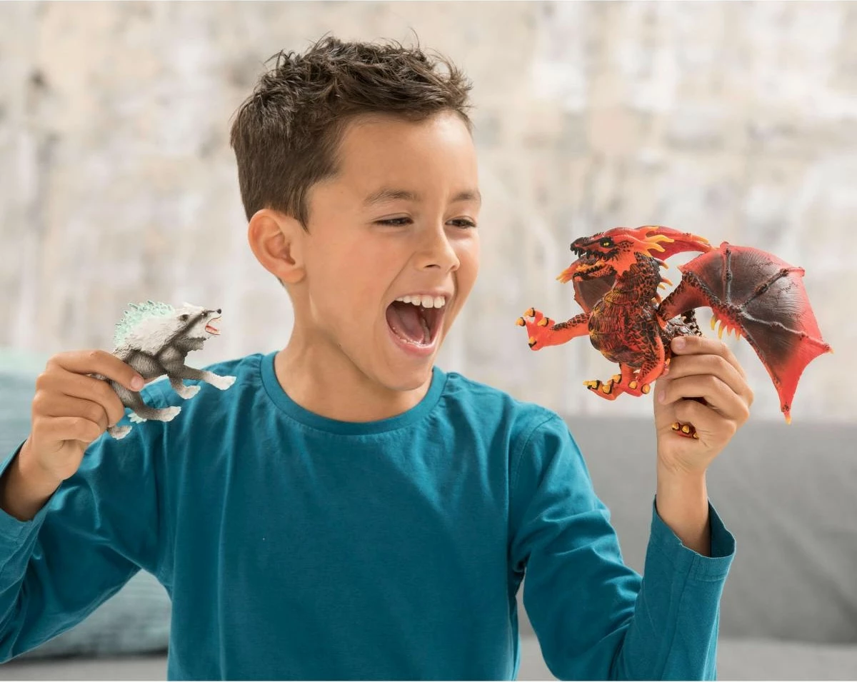 Lodër figurë Schleich Eldrador Creatures Schneewolf 42452, plastikë, bardhë/gri