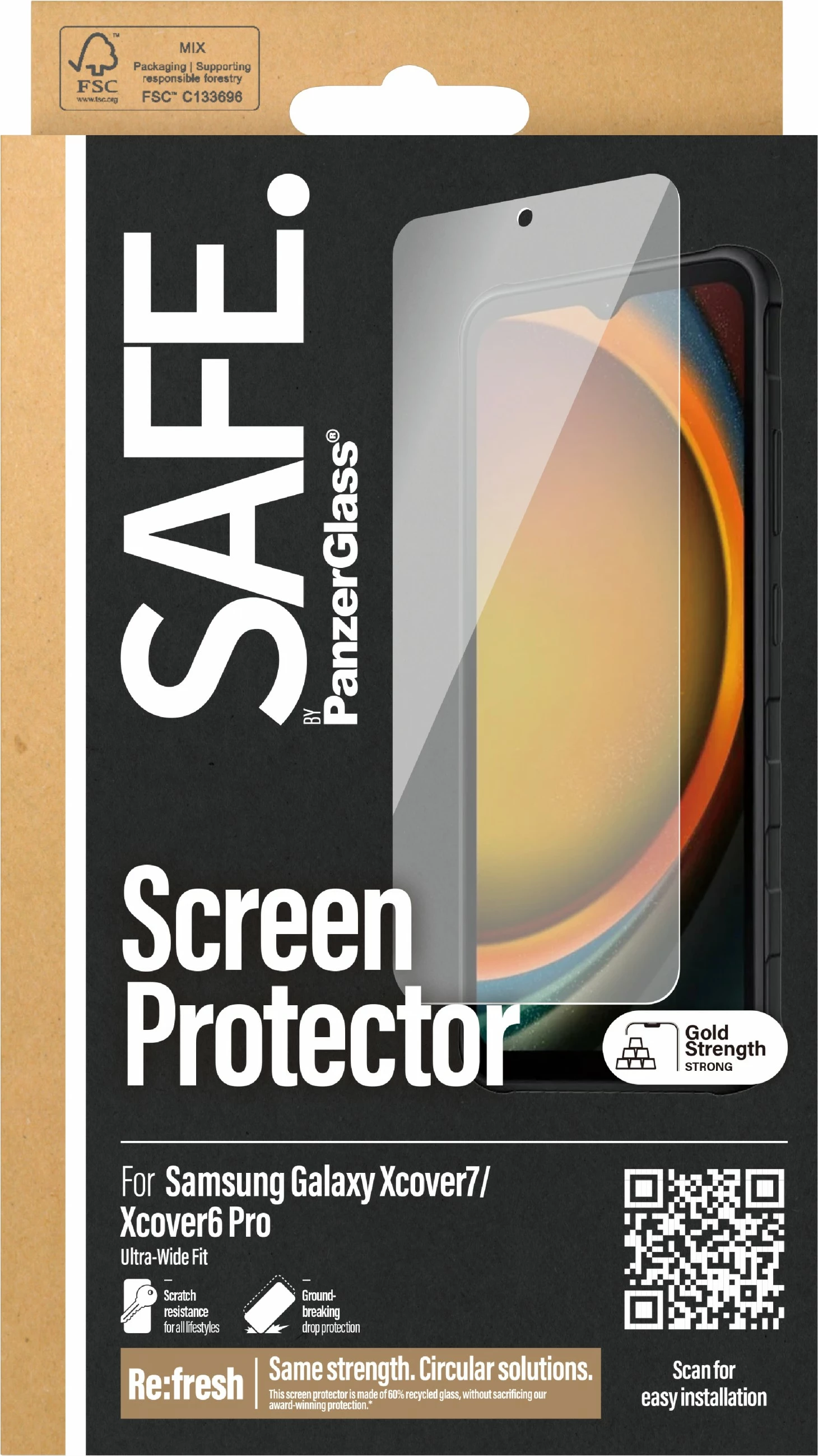 Mbrojtës ekrani PanzerGlass për Samsung Xcover 7, transparent