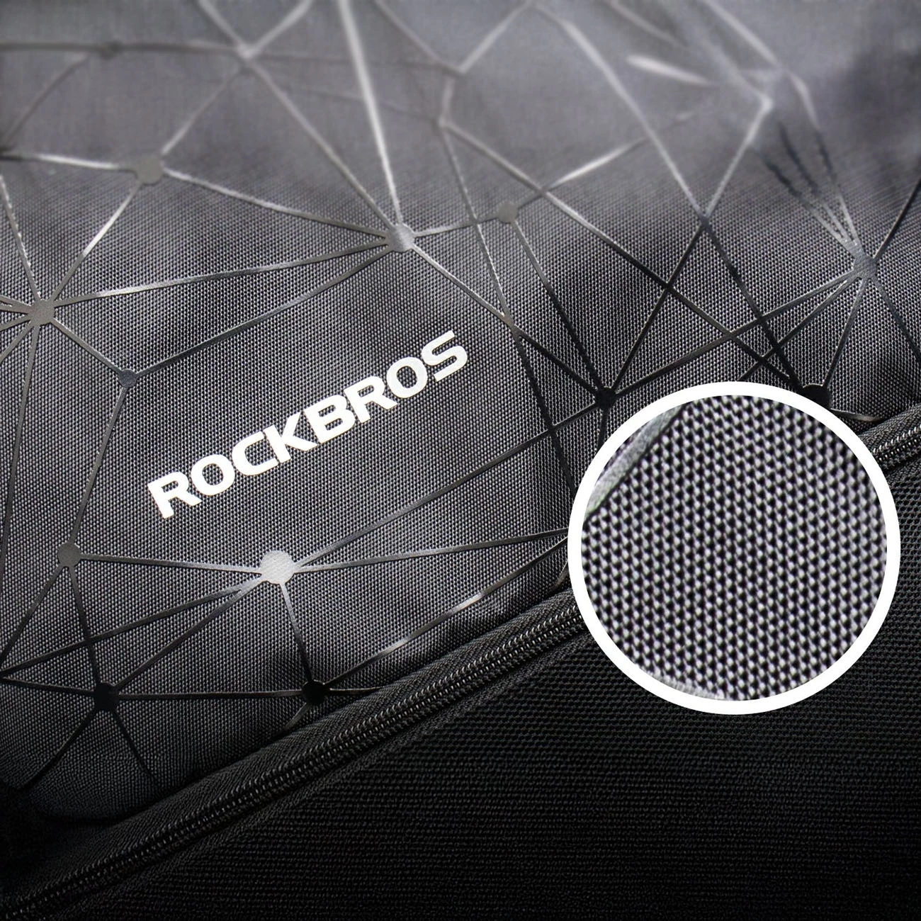 Çantë shpine sportive Rockbros D49-2 9 L me lidhëse, xhep me zinxhir, shpinë e ajrosshme, e zezë