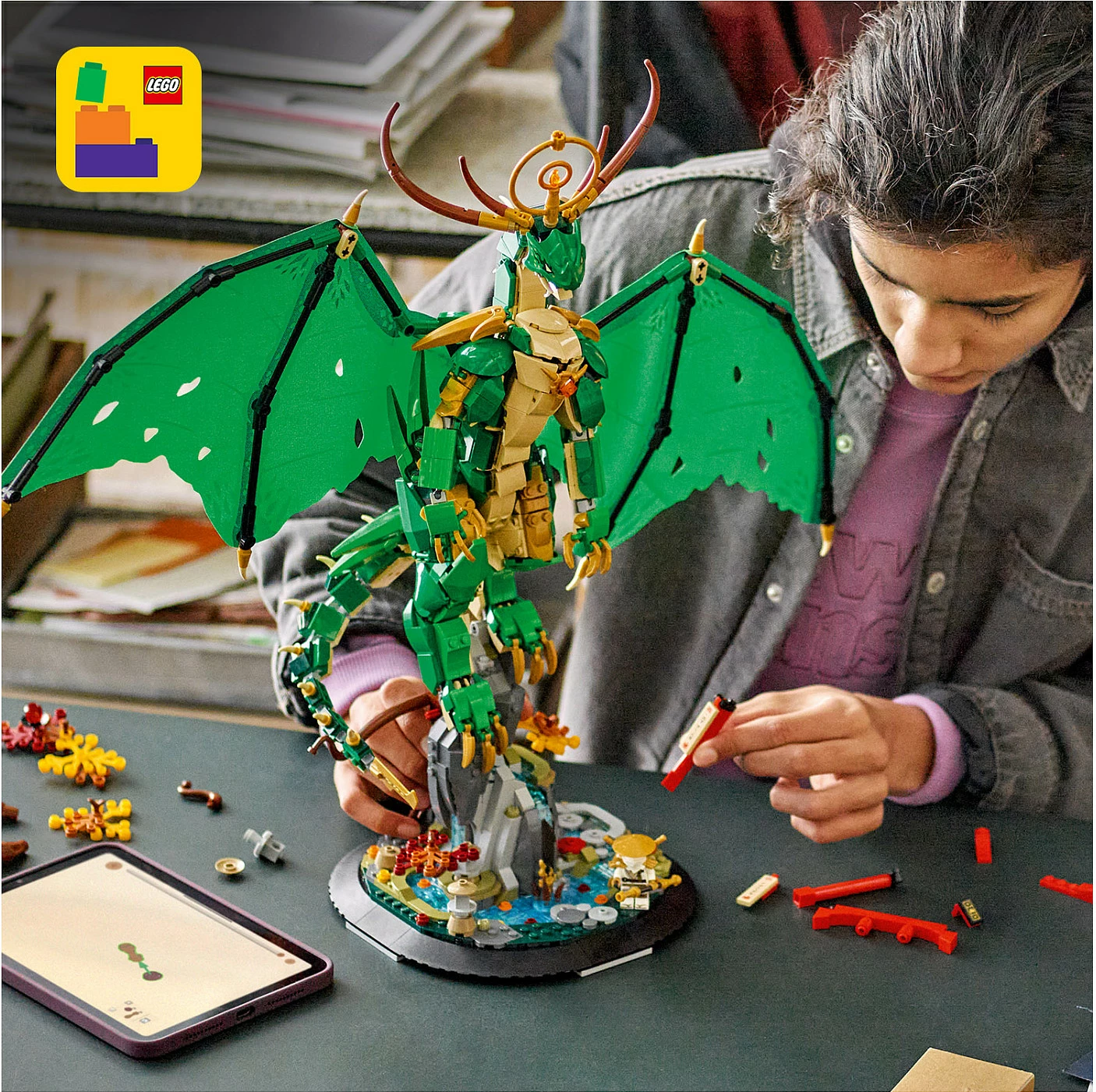 Set ndërtimi LEGO NINJAGO The Guardian Dragon 71847, 1650 copë, 14+, shumëngjyrësh