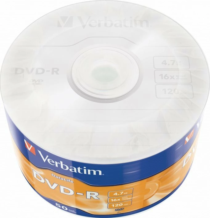 Disk DVD-R Verbatim 43791 4.7GB 16x, 50 copë
