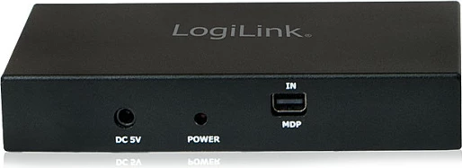 Splitter mini DisplayPort LogiLink 1x2, mini DP në 2x HDMI, 4K/30Hz, HDCP, i zi