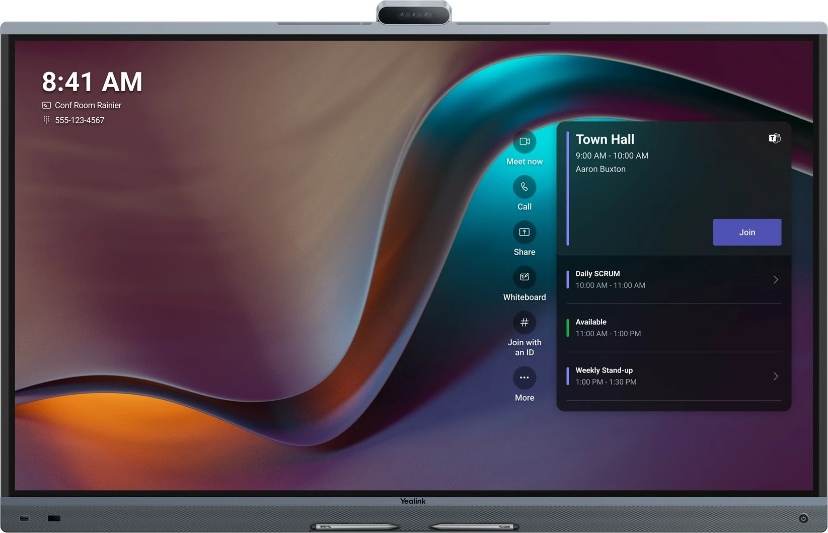 Ekran interaktiv Yealink Meetingboard Pro 65-A02, 65 inç, 4K, 64GB, i zi