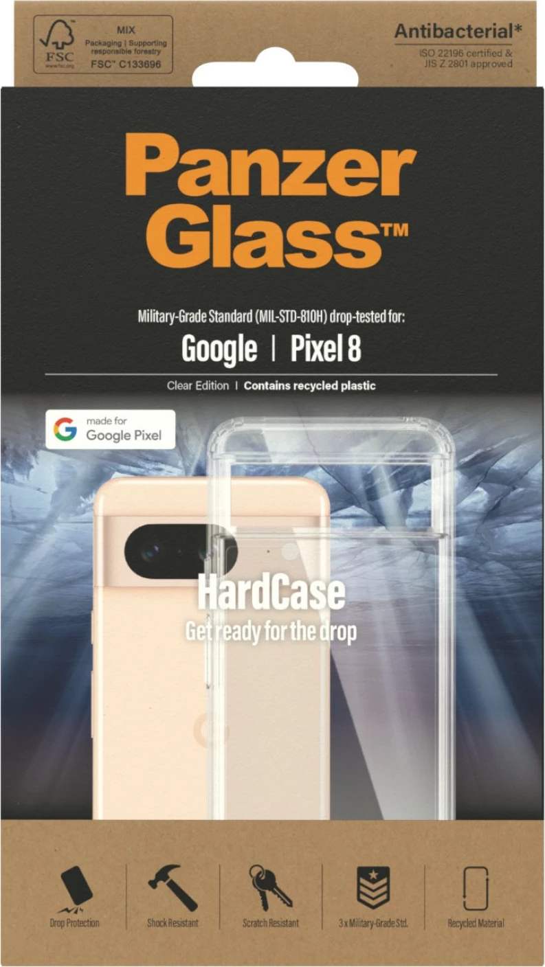 Mbështjellës PanzerGlass për Google Pixel 7a, Ultra Wide Fit, transparent