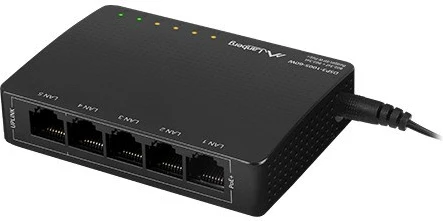 Switch Lanberg, PoE DSP3-1005-60W, 5 porte, 1Gb/s