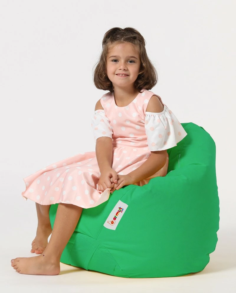 Qese për ulje për fëmijë, ngjyrë e gjelbër, Garden Bean Bag Atelier del Sofa, Premium Kids